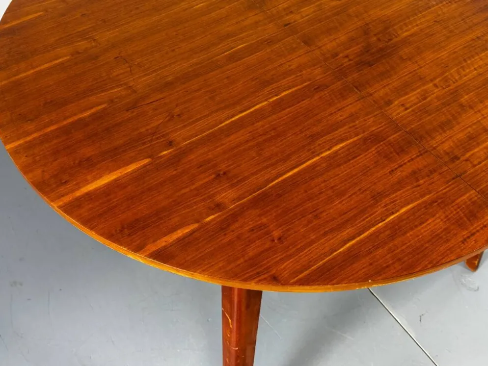 Table à manger ronde extensible moderniste danoise du milieu du siècle, 19