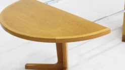 Table à manger ronde extensible danoise vintage des années 1960