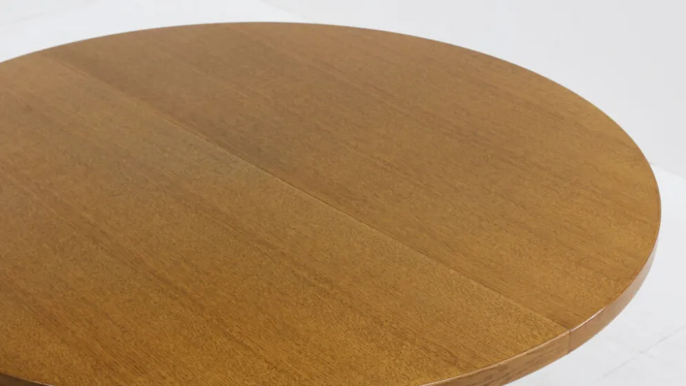 Table à manger ronde extensible danoise vintage des années 1960