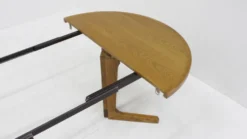 Table à manger ronde extensible danoise vintage des années 1960 XL