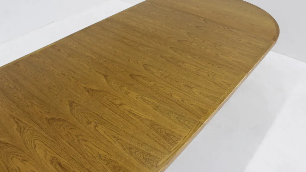 Table à manger ronde extensible danoise vintage des années 1960 XL
