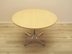 Table à manger ronde italienne sur base en métal, années 1980