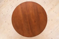 Table à manger ronde Mid-Century Modern, Tchécoslovaquie, style Eero Saarinen