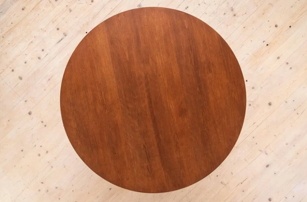 Table à manger ronde Mid-Century Modern, Tchécoslovaquie, style Eero Saarinen