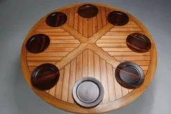 Table à manger ronde par Olle Pira. Années 1970, Suède.