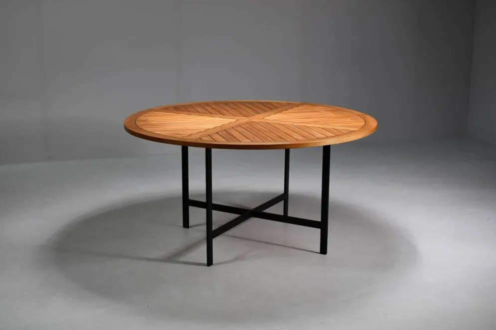 Table à manger ronde par Olle Pira. Années 1970, Suède.