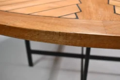 Table à manger ronde par Olle Pira. Années 1970, Suède.
