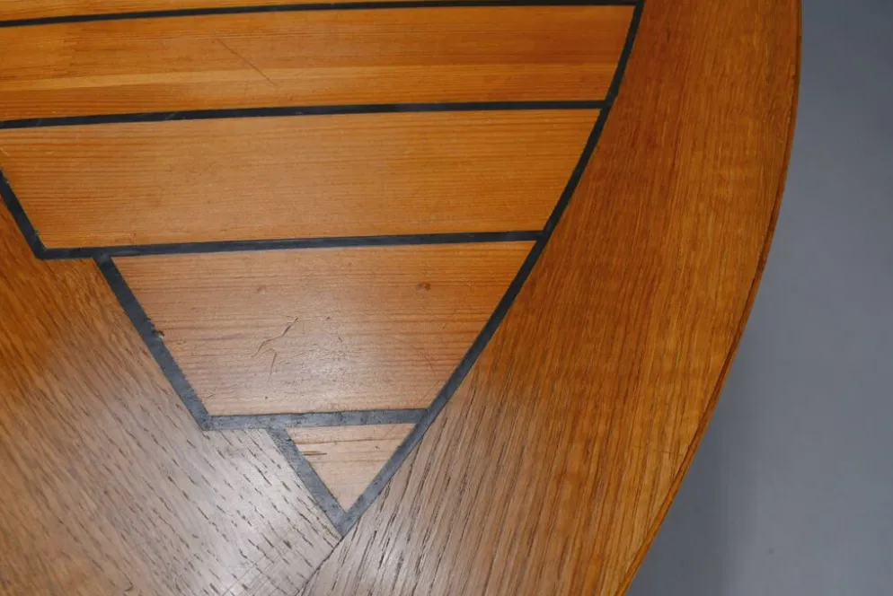 Table à manger ronde par Olle Pira. Années 1970, Suède.