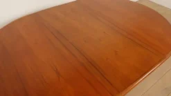 Table à manger ronde vintage | extensible | teck | 121-173 cm