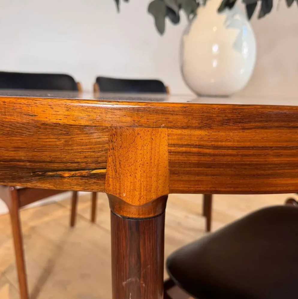 Table à manger rond Randers Møbelfabrik en palissandre, années 60