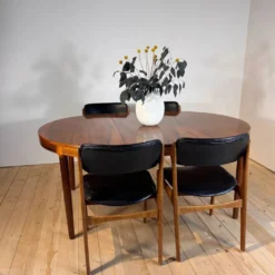 Table à manger rond Randers Møbelfabrik en palissandre, années 60