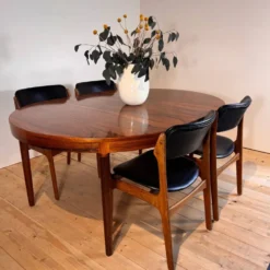 Table à manger rond Randers Møbelfabrik en palissandre, années 60