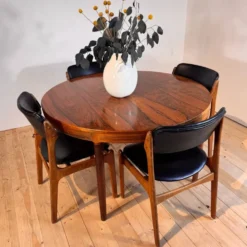 Table à manger rond Randers Møbelfabrik en palissandre, années 60