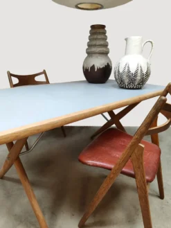 Table à manger sawhorse vintage Hans J. Wegner AT303 Andreas Tuck