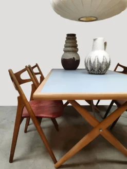 Table à manger sawhorse vintage Hans J. Wegner AT303 Andreas Tuck