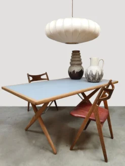 Table à manger sawhorse vintage Hans J. Wegner AT303 Andreas Tuck