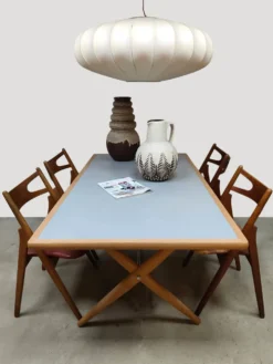 Table à manger sawhorse vintage Hans J. Wegner AT303 Andreas Tuck