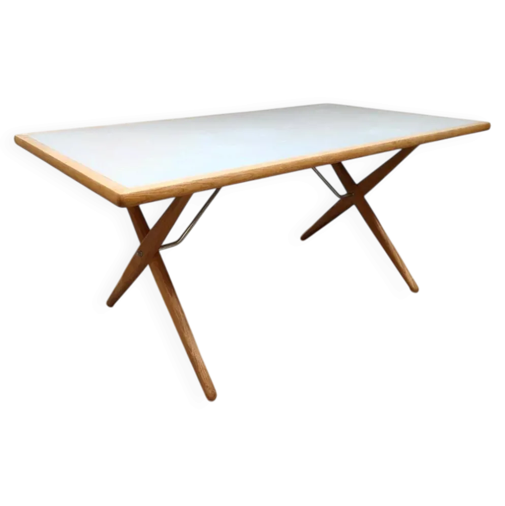 Table à manger sawhorse vintage Hans J. Wegner AT303 Andreas Tuck