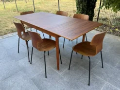 Table à manger scandinave extensible 1960