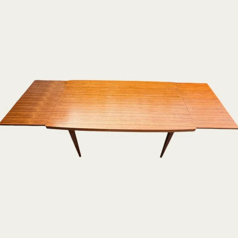 Table à manger scandinave extensible en Teck 1960