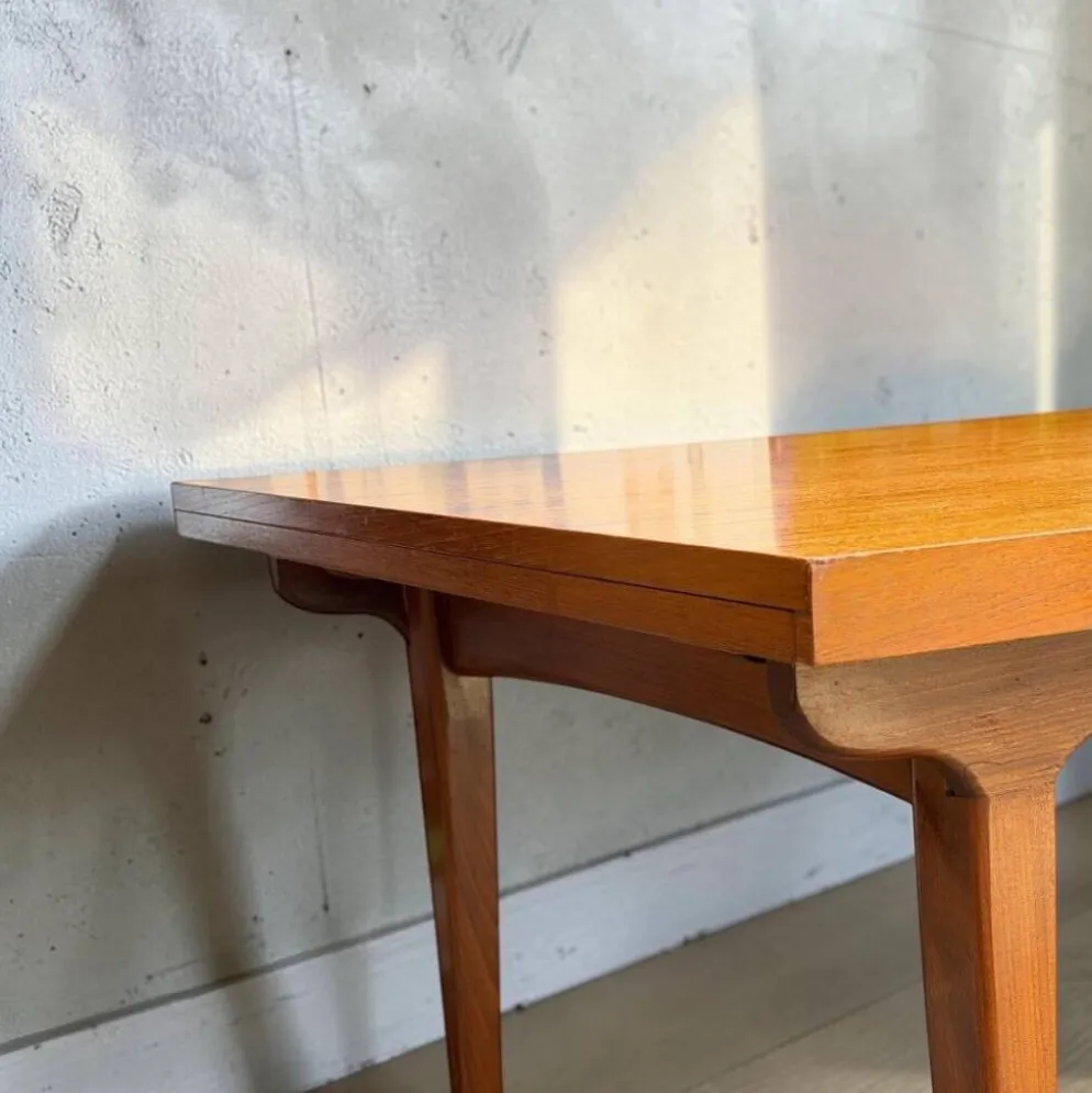 Table à manger scandinave extensible en Teck 1960