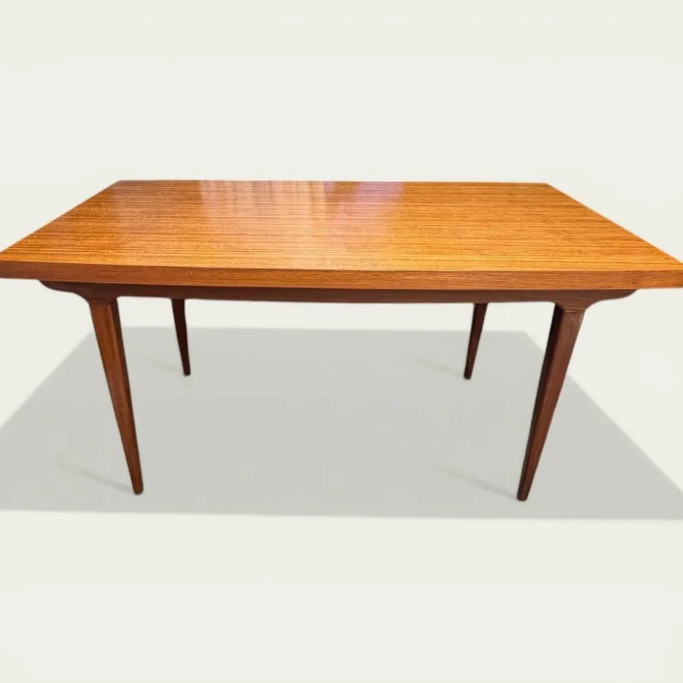 Table à manger scandinave extensible en Teck 1960