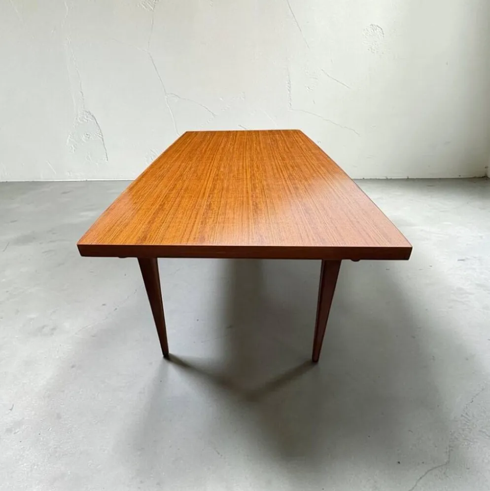 Table à manger scandinave extensible en Teck 1960