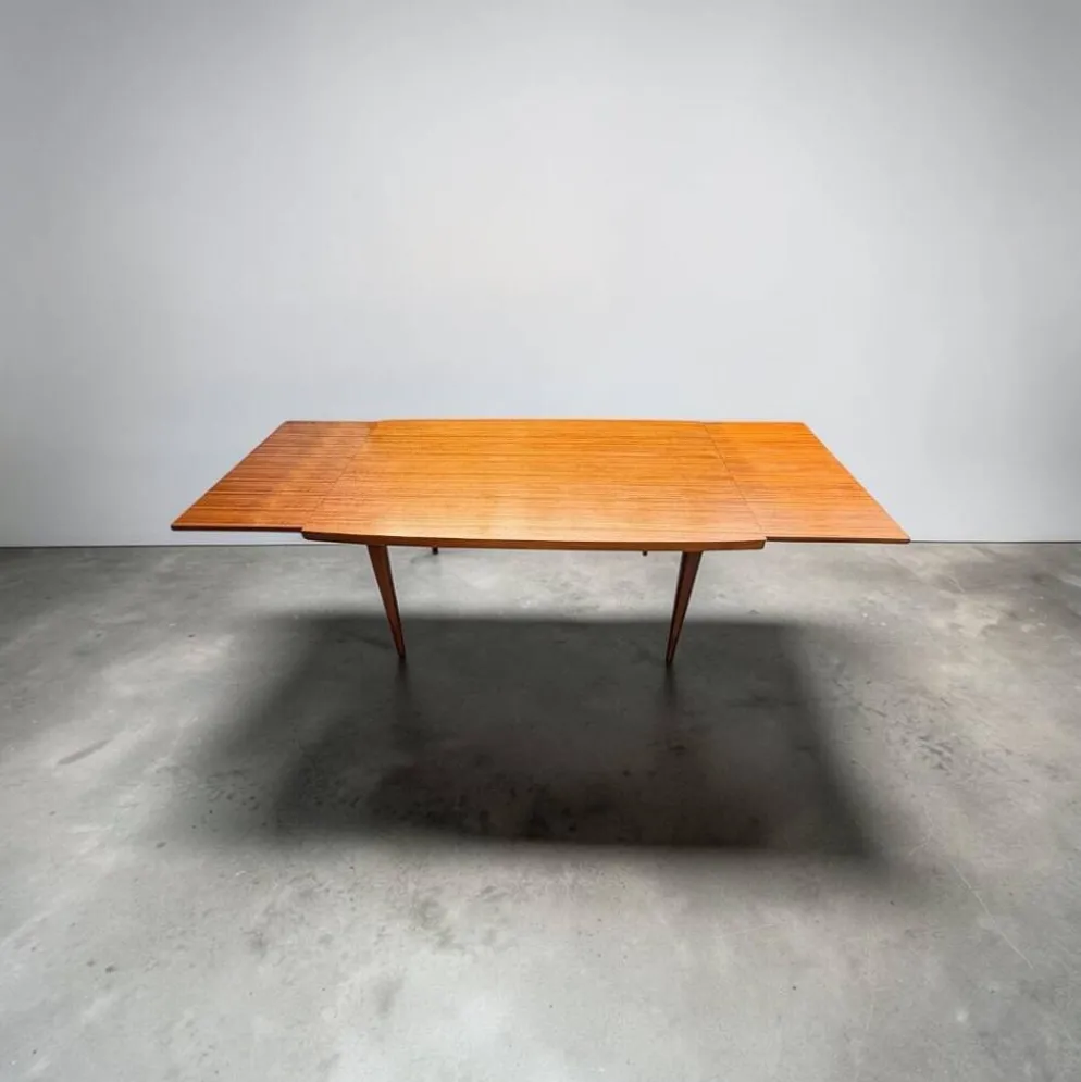Table à manger scandinave extensible en Teck 1960