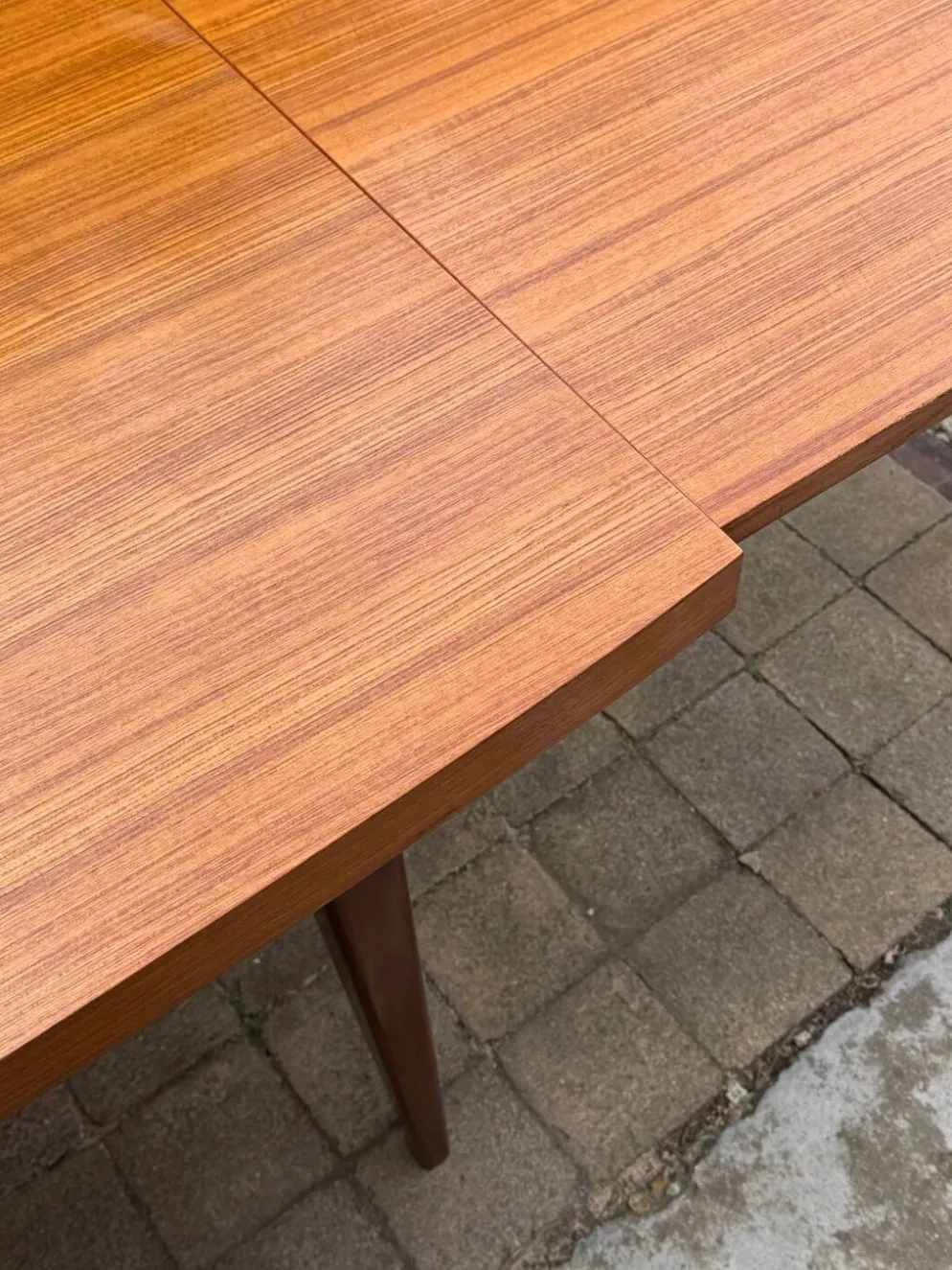 Table à manger scandinave extensible en Teck 1960