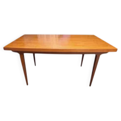 Table à manger scandinave extensible en Teck 1960