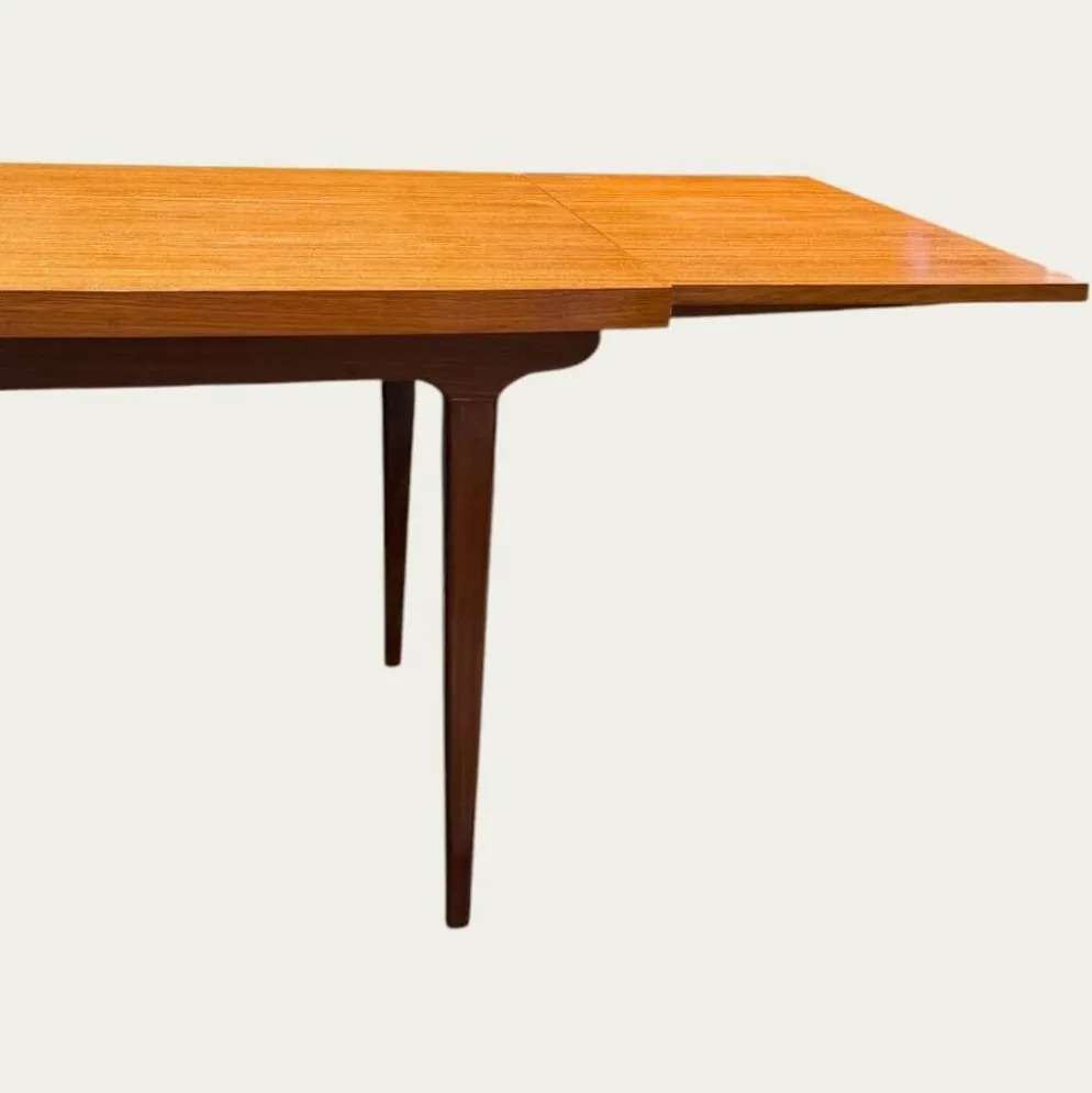 Table à manger scandinave extensible en Teck 1960
