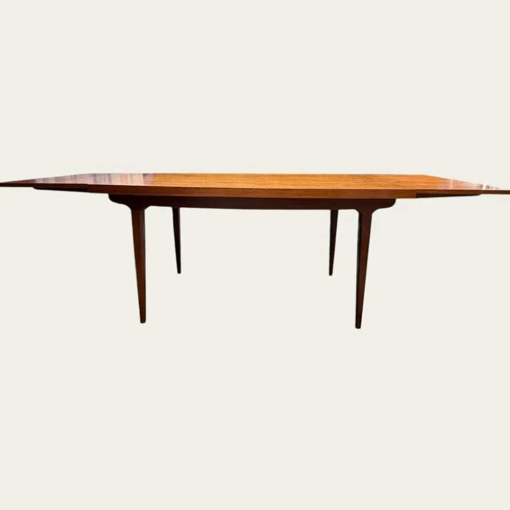 Table à manger scandinave extensible en Teck 1960