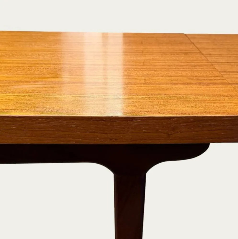 Table à manger scandinave extensible en Teck 1960