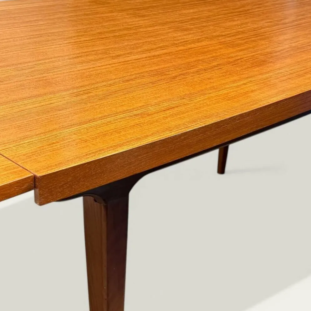 Table à manger scandinave extensible en Teck 1960
