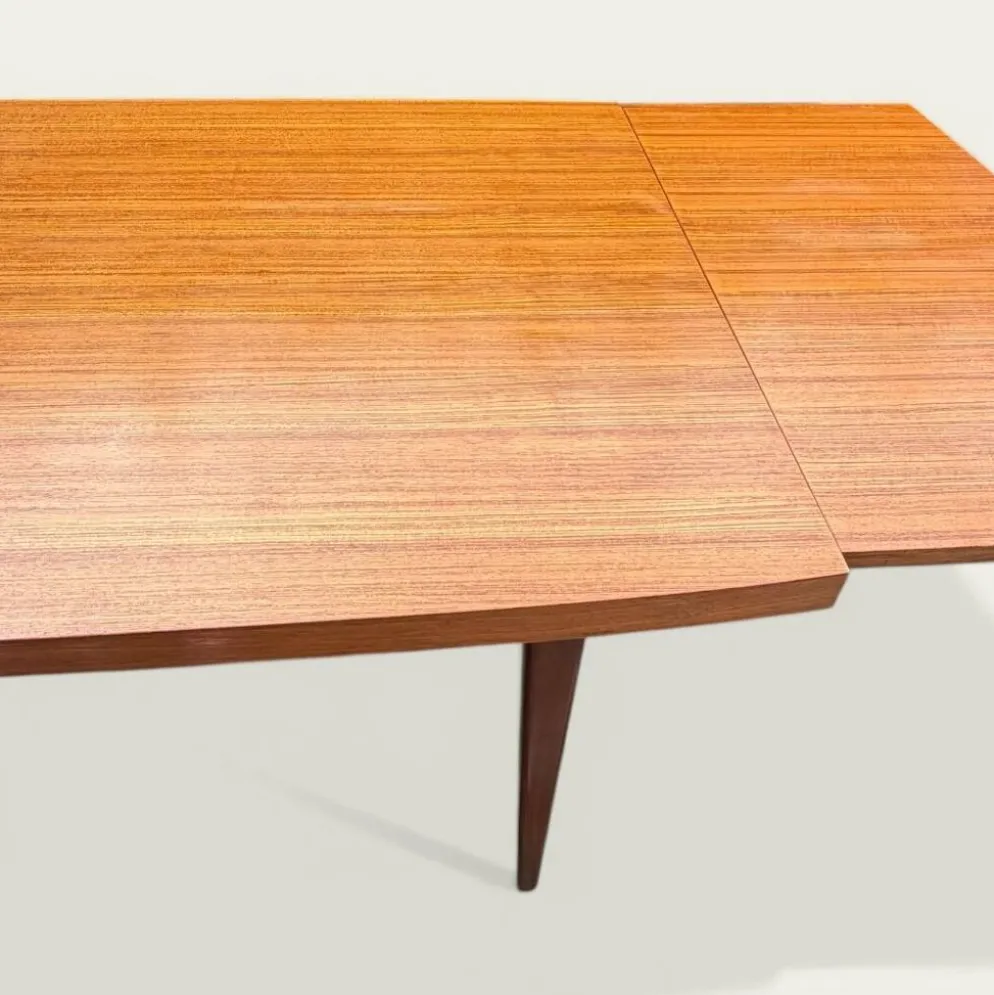 Table à manger scandinave extensible en Teck 1960