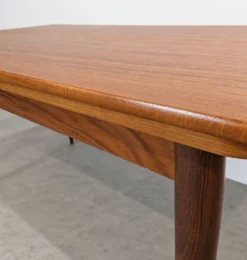 Table à manger scandinave vintage extensible en teck
