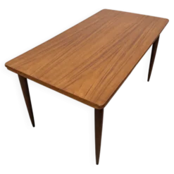Table à manger scandinave vintage extensible en teck