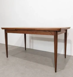 Table à manger scandinave vintage extensible en teck