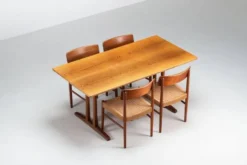 Table à manger Shaker C18 de Borge Mogensen en chêne, FDB Mobler, Danemark, 1947