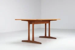 Table à manger Shaker C18 de Borge Mogensen en chêne, FDB Mobler, Danemark, 1947