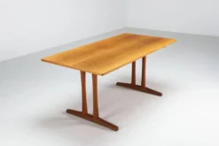 Table à manger Shaker C18 de Borge Mogensen en chêne, FDB Mobler, Danemark, 1947