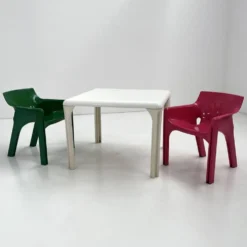 Table à manger Stadio Blanche par Vico Magistretti pour Artemide, 1970