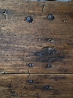 Table à manger / table de vigneron française ancienne, primitive et pliante