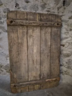Table à manger / table de vigneron française ancienne, primitive et pliante