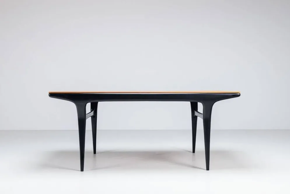 Table à manger T4 Alfred Hendrickx en hêtre Belform Belgique 1958