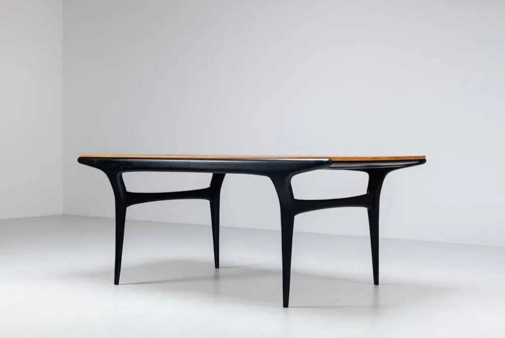 Table à manger T4 Alfred Hendrickx en hêtre Belform Belgique 1958