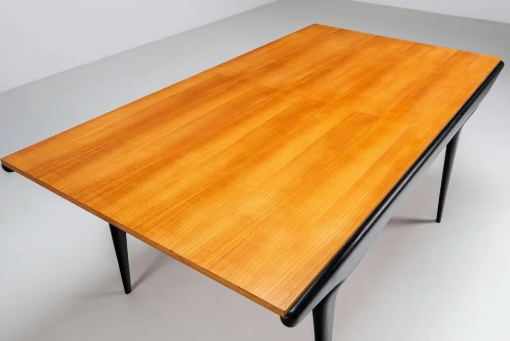 Table à manger T4 Alfred Hendrickx en hêtre Belform Belgique 1958