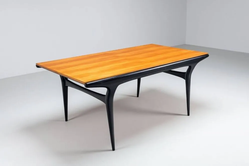 Table à manger T4 Alfred Hendrickx en hêtre Belform Belgique 1958