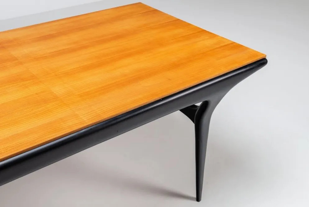 Table à manger T4 Alfred Hendrickx en hêtre Belform Belgique 1958