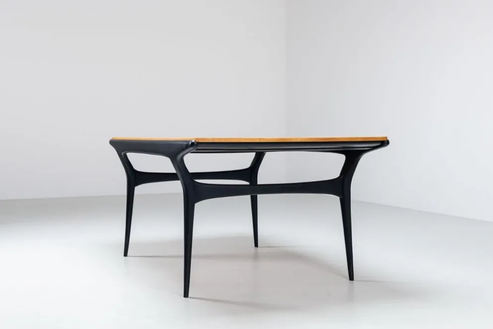 Table à manger T4 Alfred Hendrickx en hêtre Belform Belgique 1958